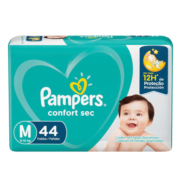 Pampers Confort Sec Talla M 6 A 10Kg X 44 Unidades