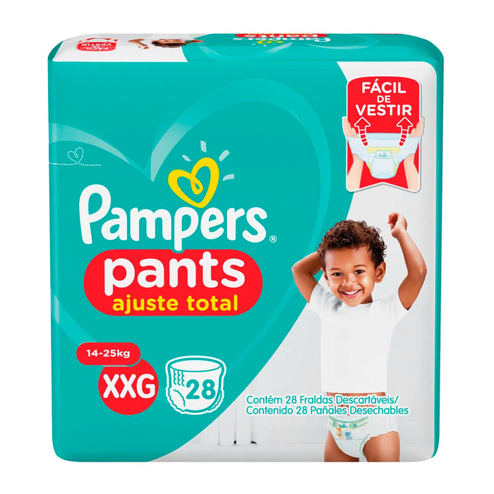 Pañales Pants Ajuste Total Pampers Talla Xxg 14 A 25Kg X 28 Unidades