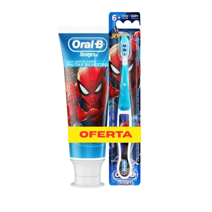 Pack Cepillo Stages+Pasta Dental Oral B Frutas Silvestres X 75Ml