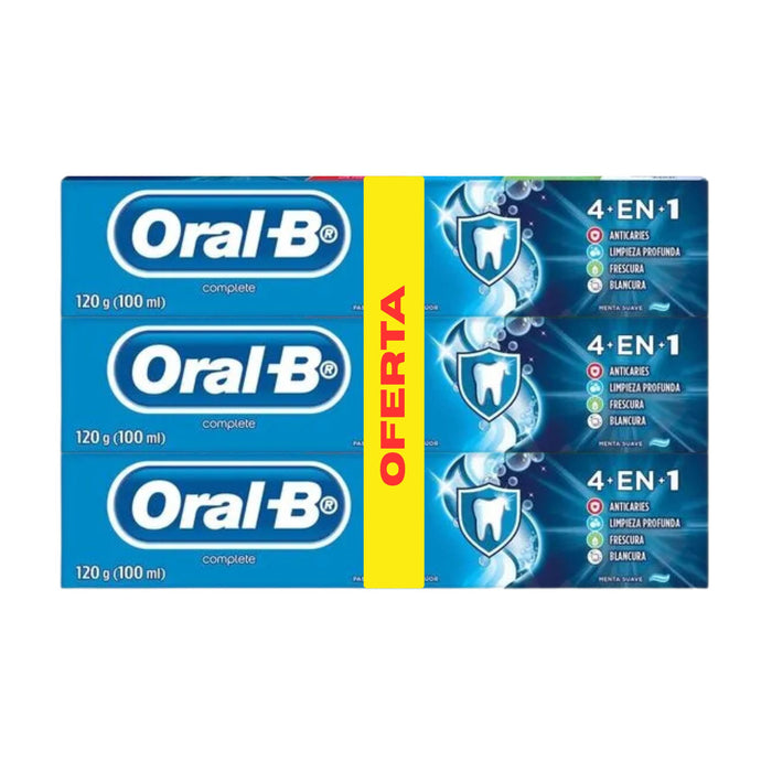 Pack Pasta Dental Oral B Complete 4En1 3 X 100Ml