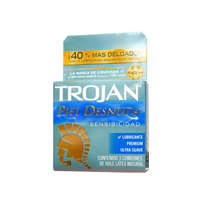 Preservativo Trojan Piel Desnuda X 3 Unidades
