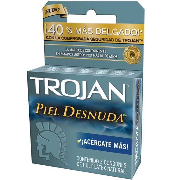 Preservativo Trojan Piel Desnuda X 3 Unidades
