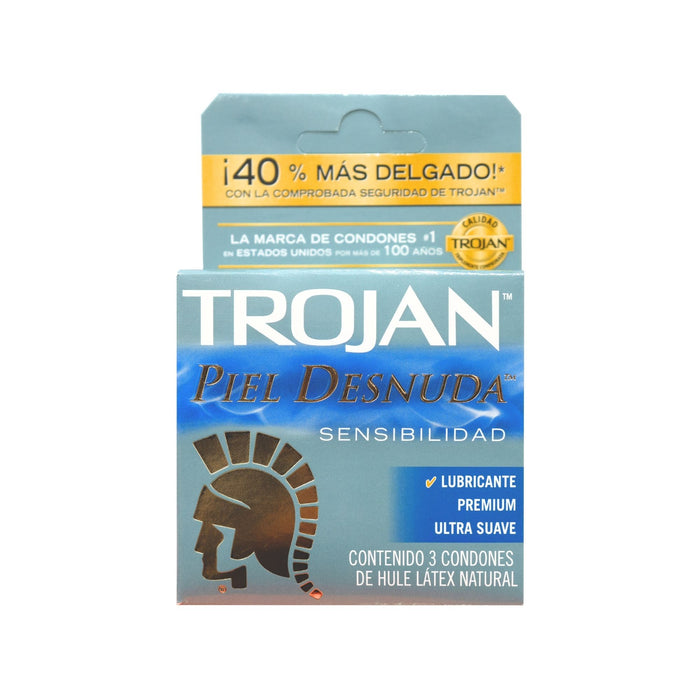 Preservativo Trojan Piel Desnuda X 3 Unidades