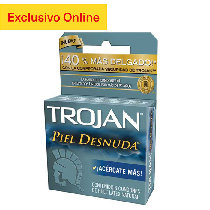 Preservativo Trojan Piel Desnuda X 3 Unidades