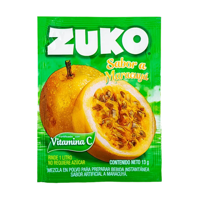 Refresco En Polvo Zuko Sabor Maracuya X 13G