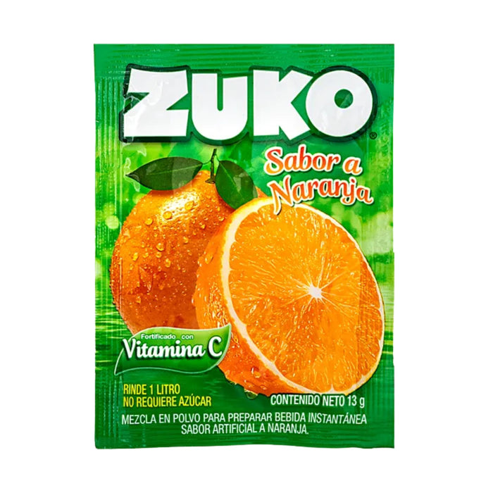 Refresco En Polvo Zuko Sabor Naranja X 13G