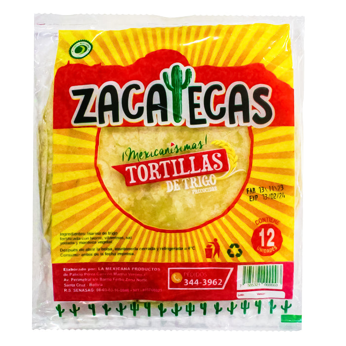 Zacatecas Tortillas De Trigo X 12 Unidades