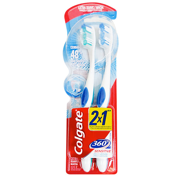 Cepillo Colgate 360 Sensitive Pro-Alivio X 2 Unidades