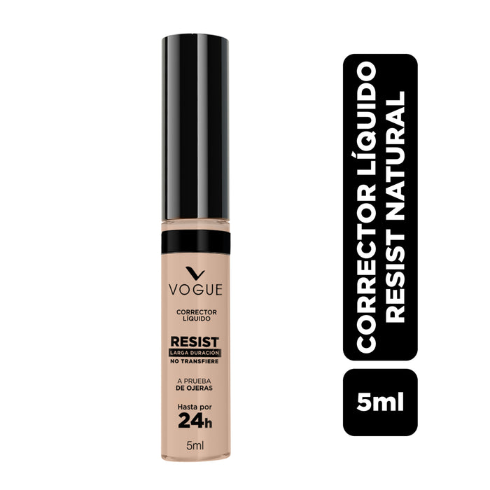 Corrector Vogue Liquido Larga Duración Natural X 5Ml