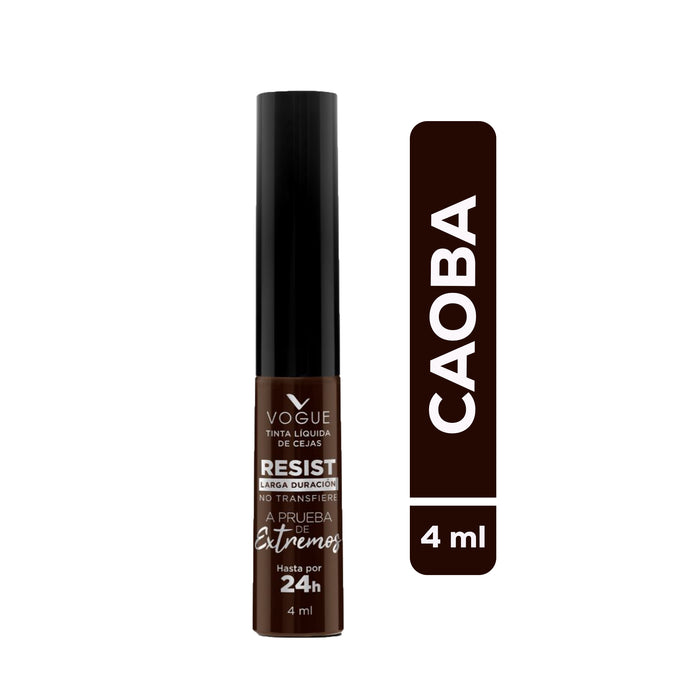 Tinta Liquida De Cejas Vogue Resistente Tono Caoba X 4Ml
