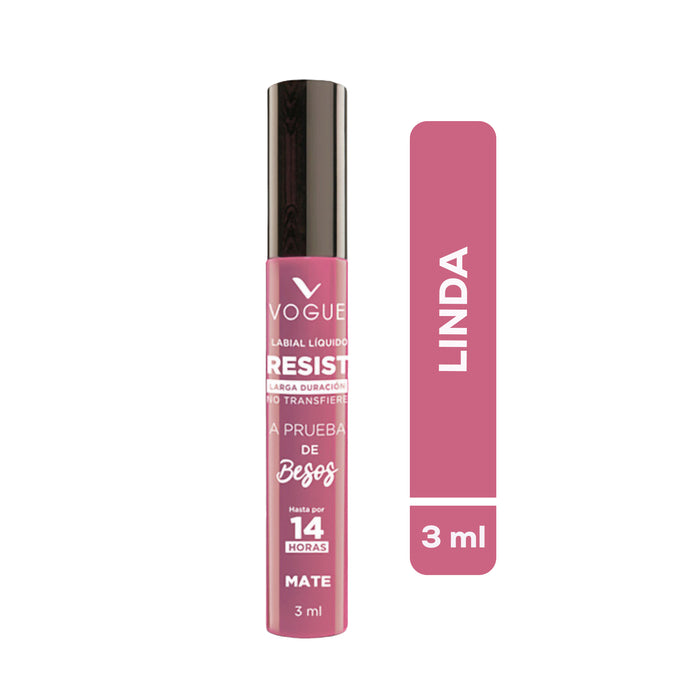 Labial Líquido Vogue Resist Linda X 3 Ml
