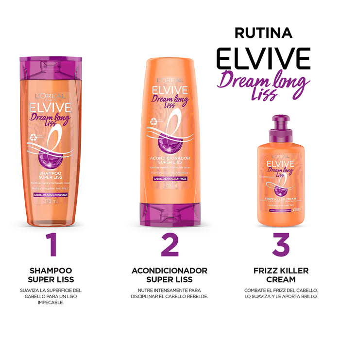 Shampoo Elvive Dream Long Liss - Cabello Largo Con Frizz X 370Ml