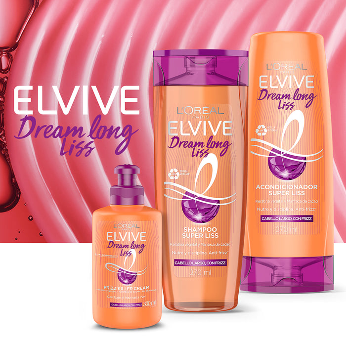 Shampoo Elvive Dream Long Liss - Cabello Largo Con Frizz X 370Ml