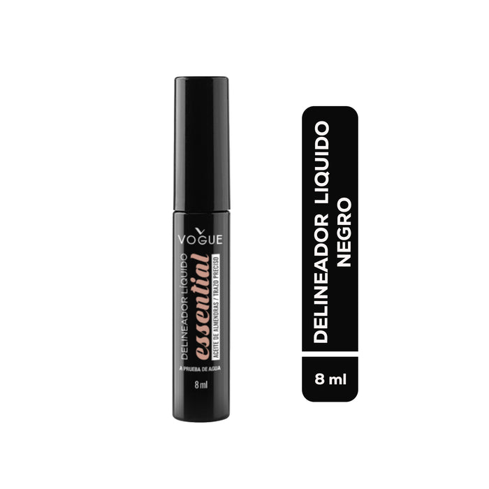 Delineador Liquido Vogue Essential Negro X 8Ml