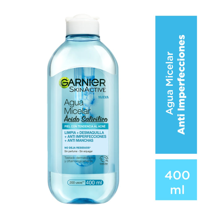Agua Micelar Garnier Skin Active Anti Acné X 400Ml