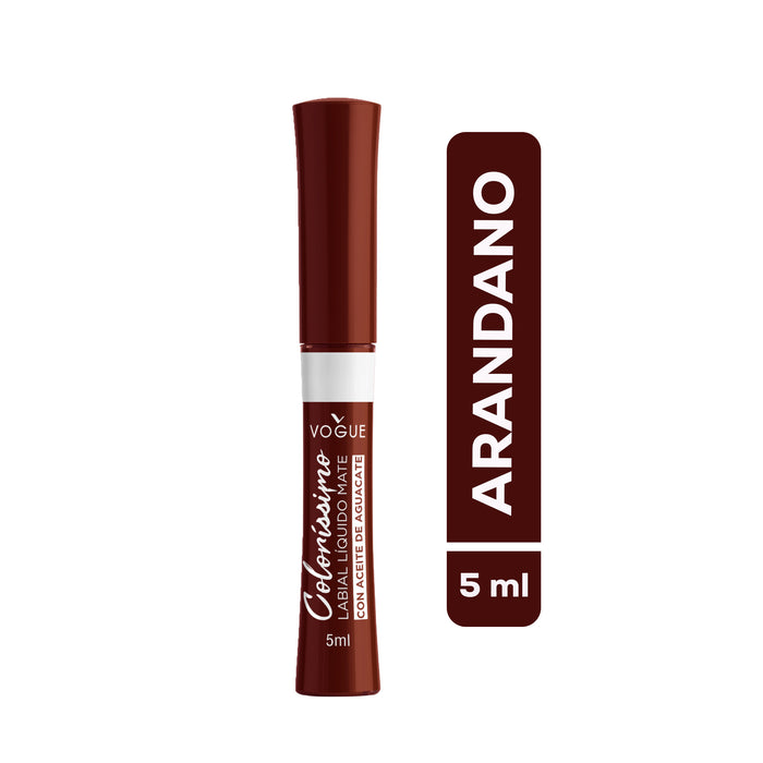 Labial Vogue Liquido Mate Colorissimo Arándano X 5Ml