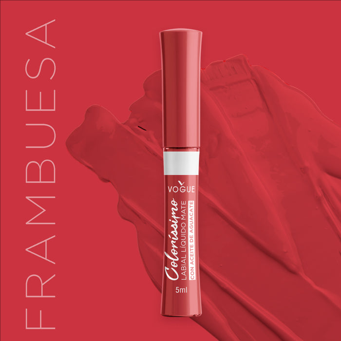 Labial Vogue Liquido Mate Colorissimo Frambuesa X 5Ml