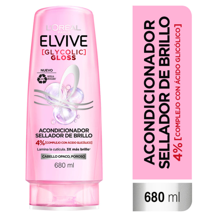 Acondicionador Elvive Glycolic Gloss X 680Ml