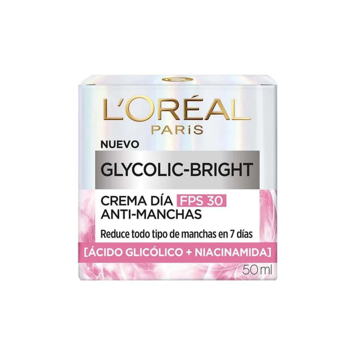 Crema Día Antimanchas Fps30 L'oreal Glycolic-Bright X 50Ml
