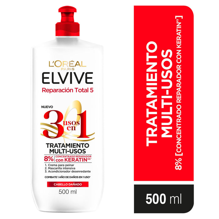 Crema Elvive Multi-Usos Reparacion Total X 500Ml