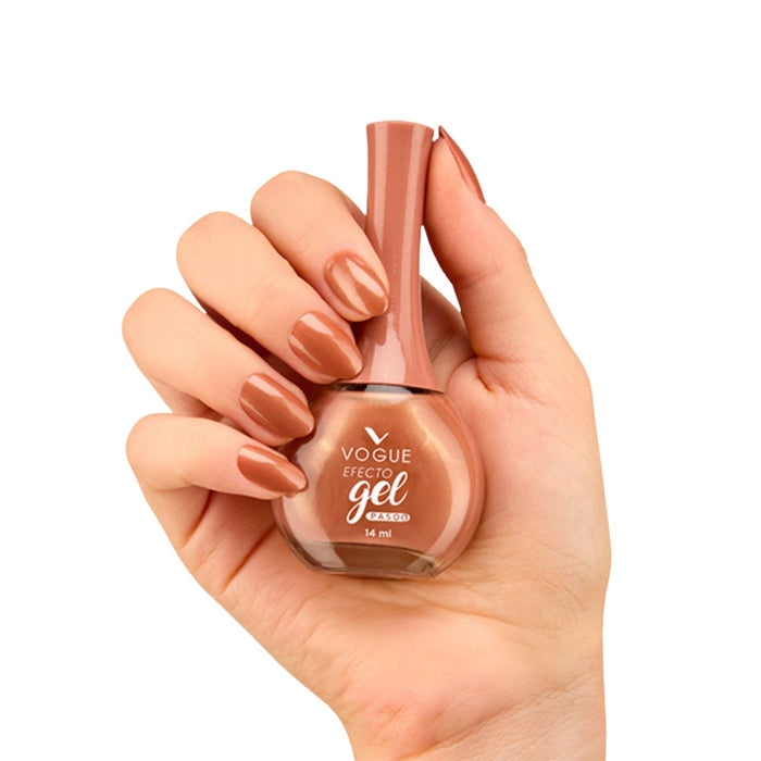 Esmalte Vogue Efecto Gel Tono Mocha X 14Ml