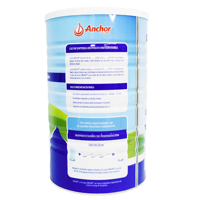 Anchor Leche Entera Instantanea En Polvo X 2200G