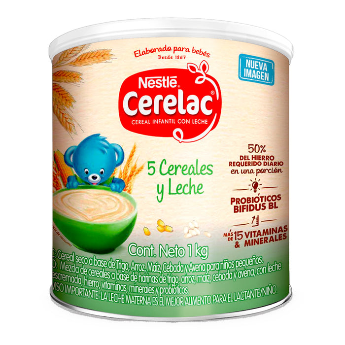 Cerelac 5 Cereales Y Leche X 1K