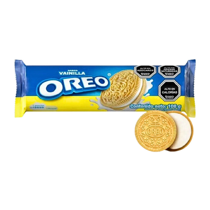 Galleta Oreo Tubo Rellenas Sabor Vainilla X 108G