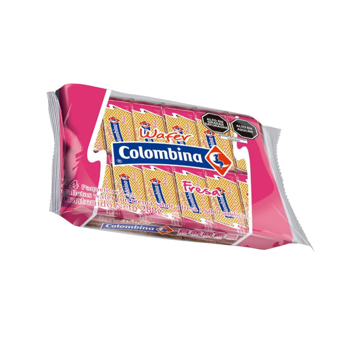 Galletas Wafer Colombina Fresa Paquete X 288G / 24Unidades