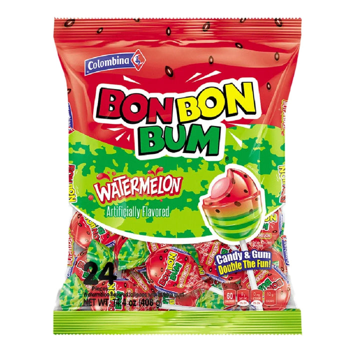 Chupete Bon Bon Bum Sabor Sandia X 336G