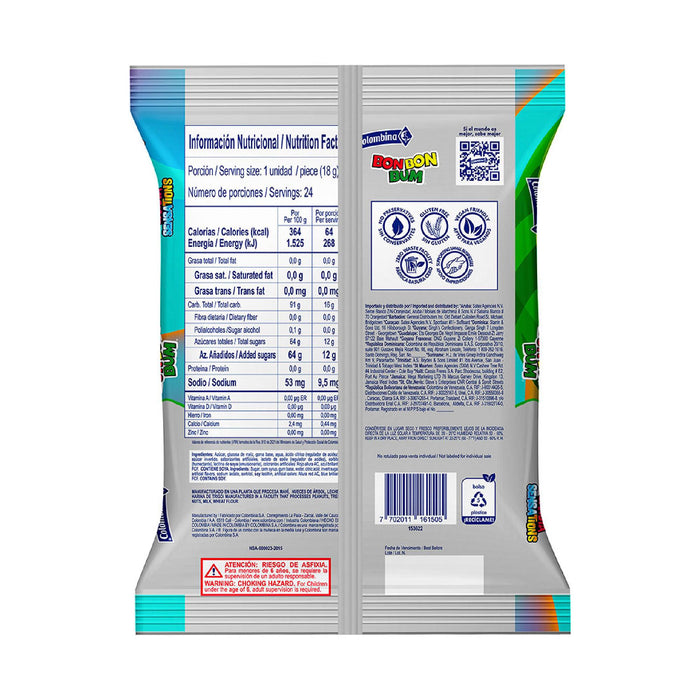 Chupete Bon Bon Bum Sabor Sandia Sensations Bolsa X 336G
