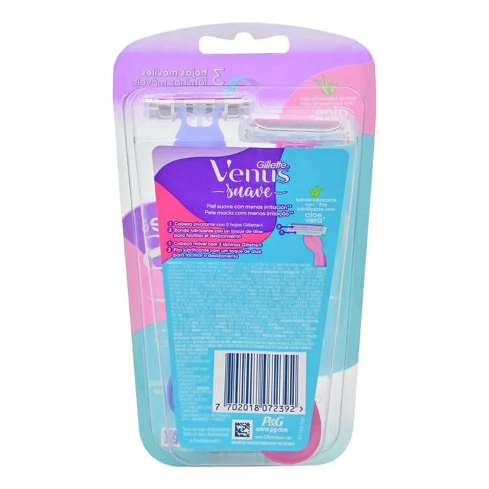 Gillette Simply Venus 3 Rosa Para Mujer X 2 Unidades