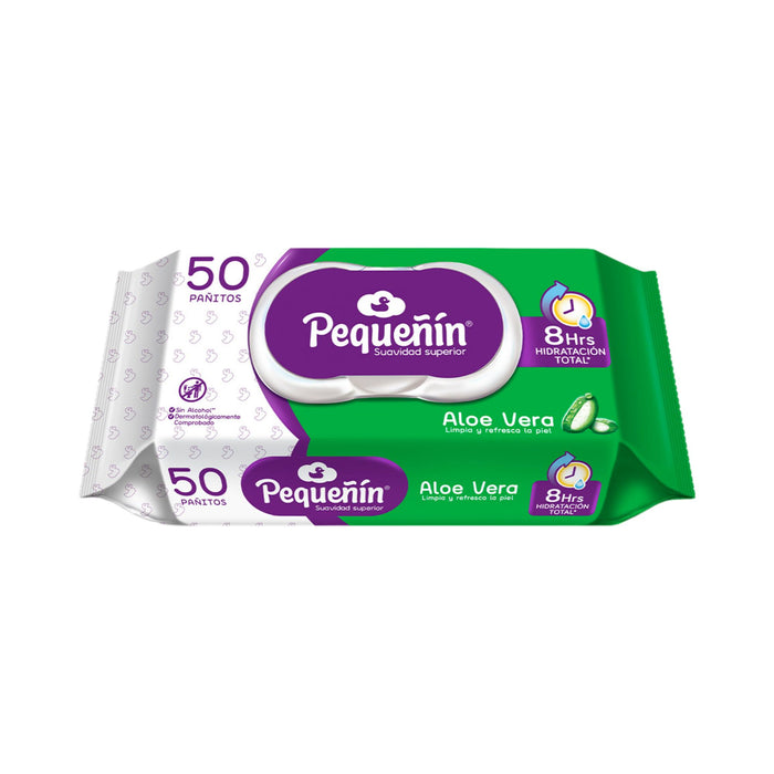 Pañitos Húmedos Pequeñin Con Aloe Vera X 50 Unidades