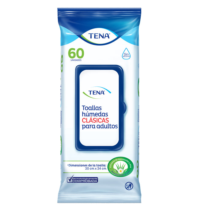 Tena Toallas Humedas Clasicas Para Adulto X 60 Unidades
