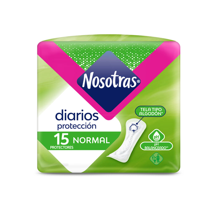 Nosotras Protectores Diarios Tela Tipo Algodon X 15 Unidades