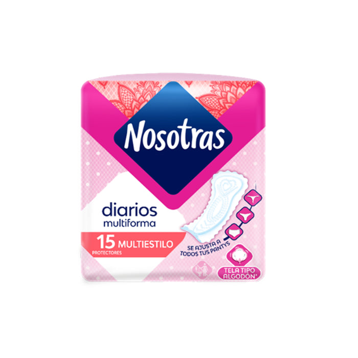 Nosotras Protector Diarios Bolsa Multiestilo X 15 Unidades