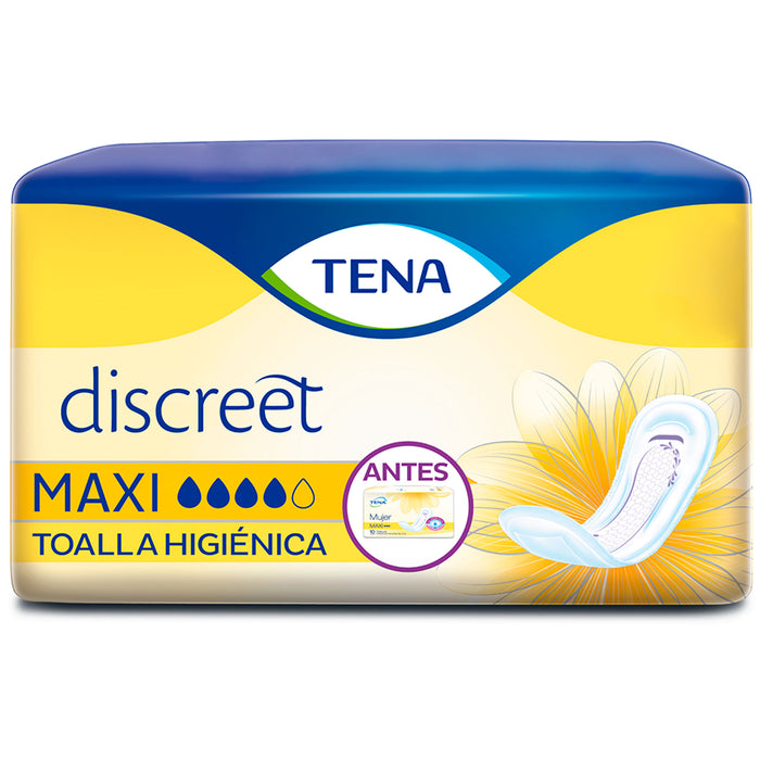 Toallas Higienicas Tena Discreet Maxi X 10 Unidades