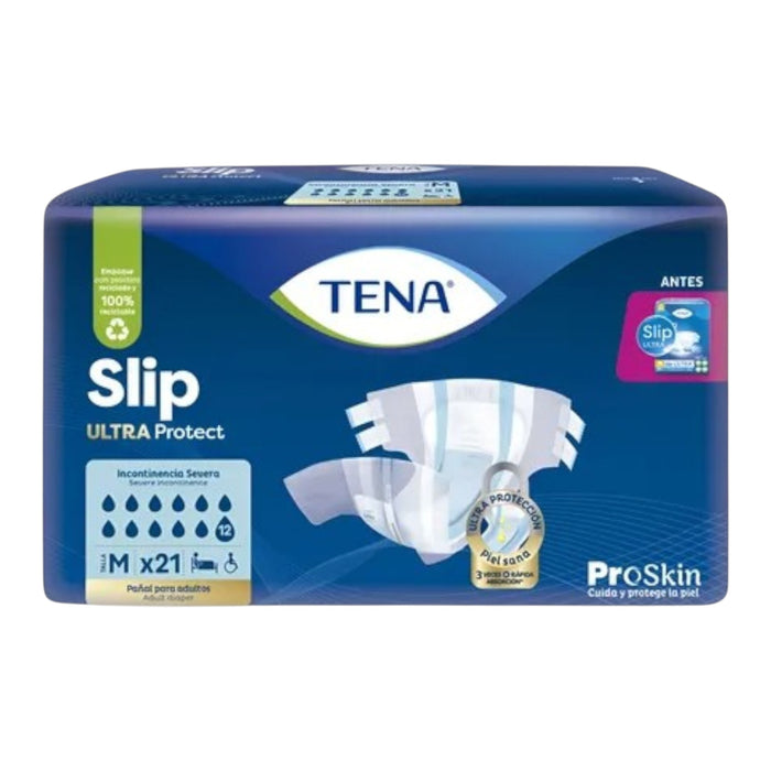 Pañal Para Adulto Tena Slip Talla M Unisex X 21 Unidades