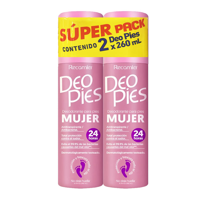 Pack Desodorante De Pies Recamier Mujer 2 X 260Ml
