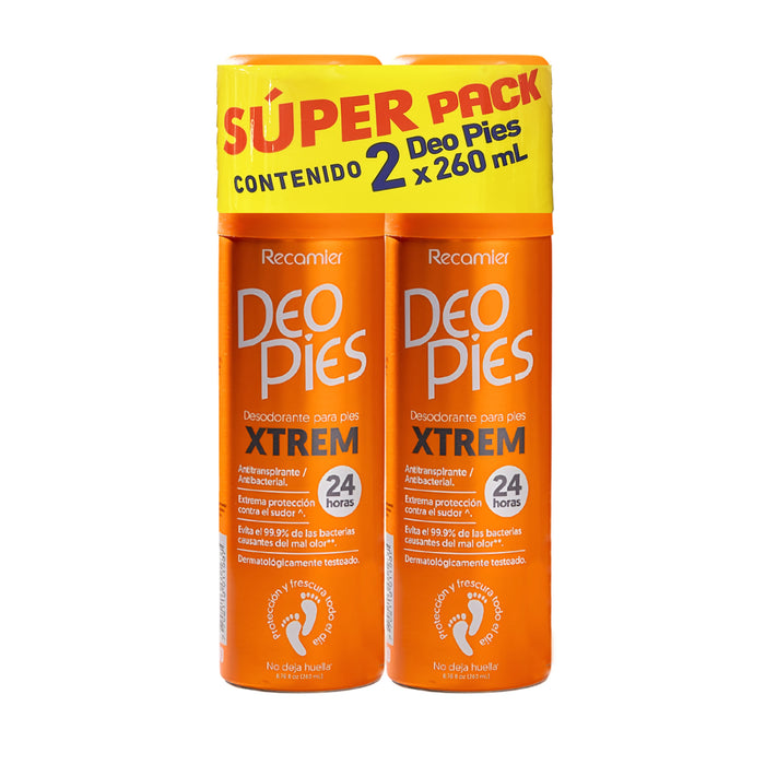 Pack Desodorante De Pies Recamier Xtrem 2 X 260Ml
