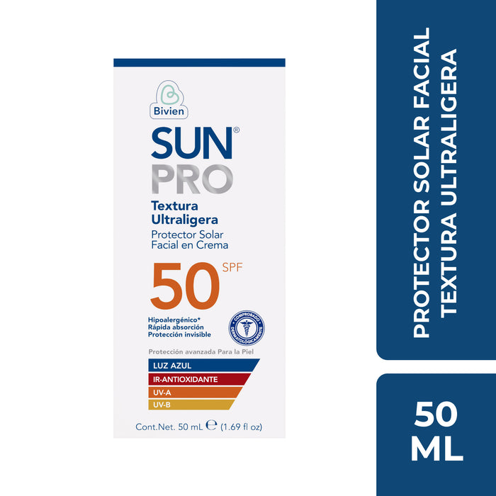 Protector Solar Facial Sunpro Crema Spf 50 X 50Ml