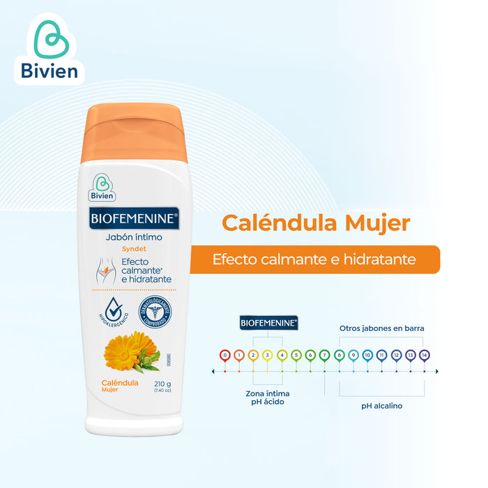 Jabón Íntimo Biofemenine Caléndula Mujer X 210G