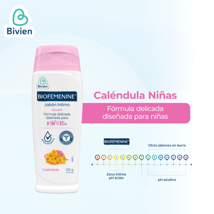 Jabón Íntimo Biofemenine Niña Caléndula X 210G