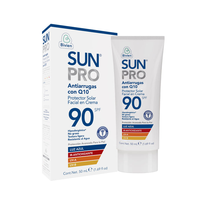 Protector Solar Facial Sunpro Crema Con Q10 Spf 90 X 50Ml