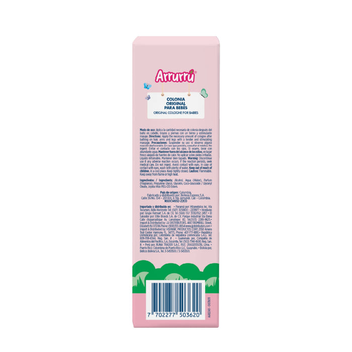 Colonia Infantil Arrurru Original Rosado X 120Ml