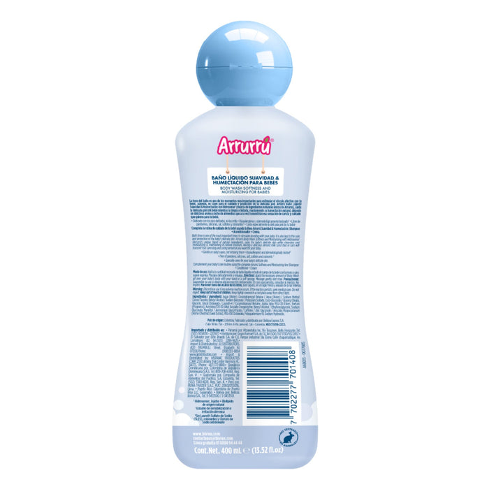 Baño Líquido Infantil Arrurru Suavidad Y Humectación X 400Ml