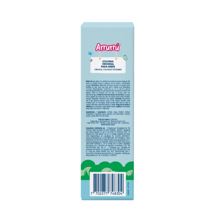 Colonia Infantil Arrurru Original Azul X 120Ml