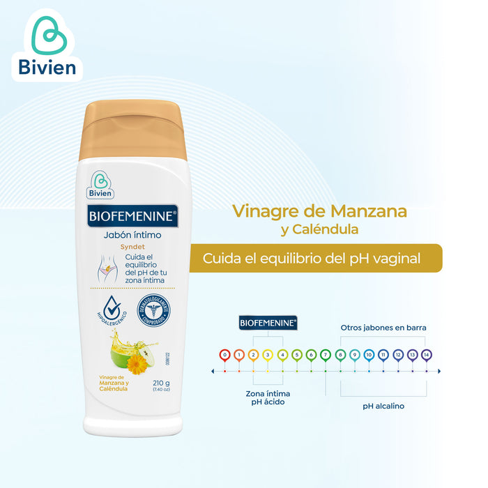 Jabón Íntimo Biofemenine Vinagre Y Caléndula X 210G