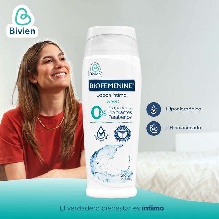 Jabón Íntimo Biofemenine Hipoalergénico X 210G