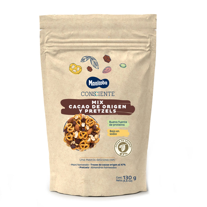 Manitoba Mix Cacao De Origen Y Pretzels X 130G